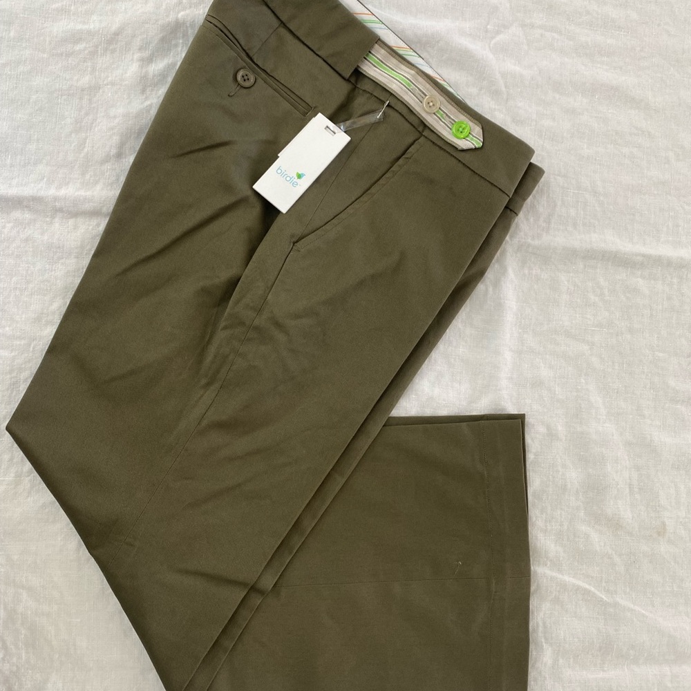 Birdie Golf Pants Capri Khaki/Army Green Athletic Pants Adjustable Waist‎ Sz 4